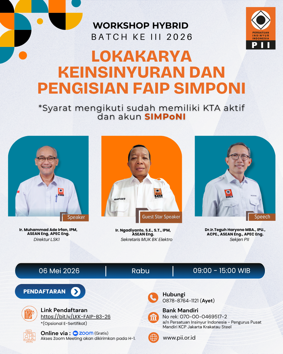 Lokakarya Keinsinyuran & Pengisian FAIP SIMPoNI PII 2026