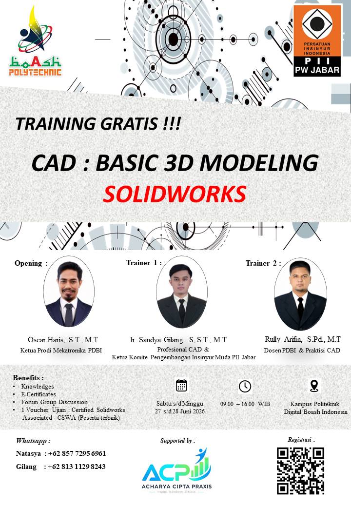 Pelatihan CAD: Basic 3D Modeling SolidWorks